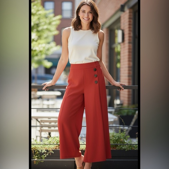 Zara Dresses & Skirts - Zara Scarlet A-Line Pants with Button Detail